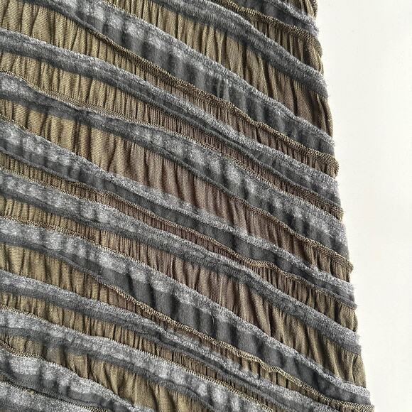 Cut Loose Lagenlook Art to Wear Asymmetric V Neck Olive Gray‎ Tunic Shirt S - Picture 9 of 9